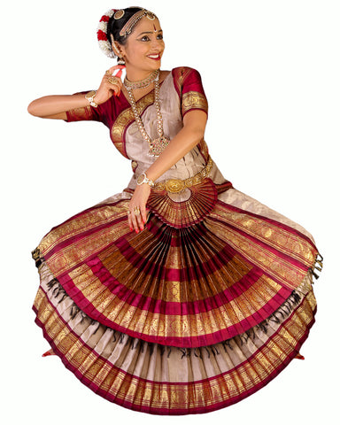 Rust & Pink Classical Dance Dress
