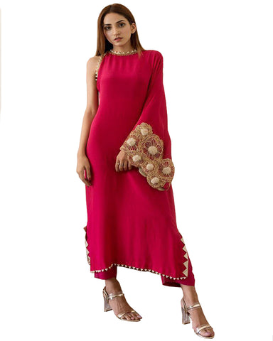 Pink Color Designer Palazzo Suit