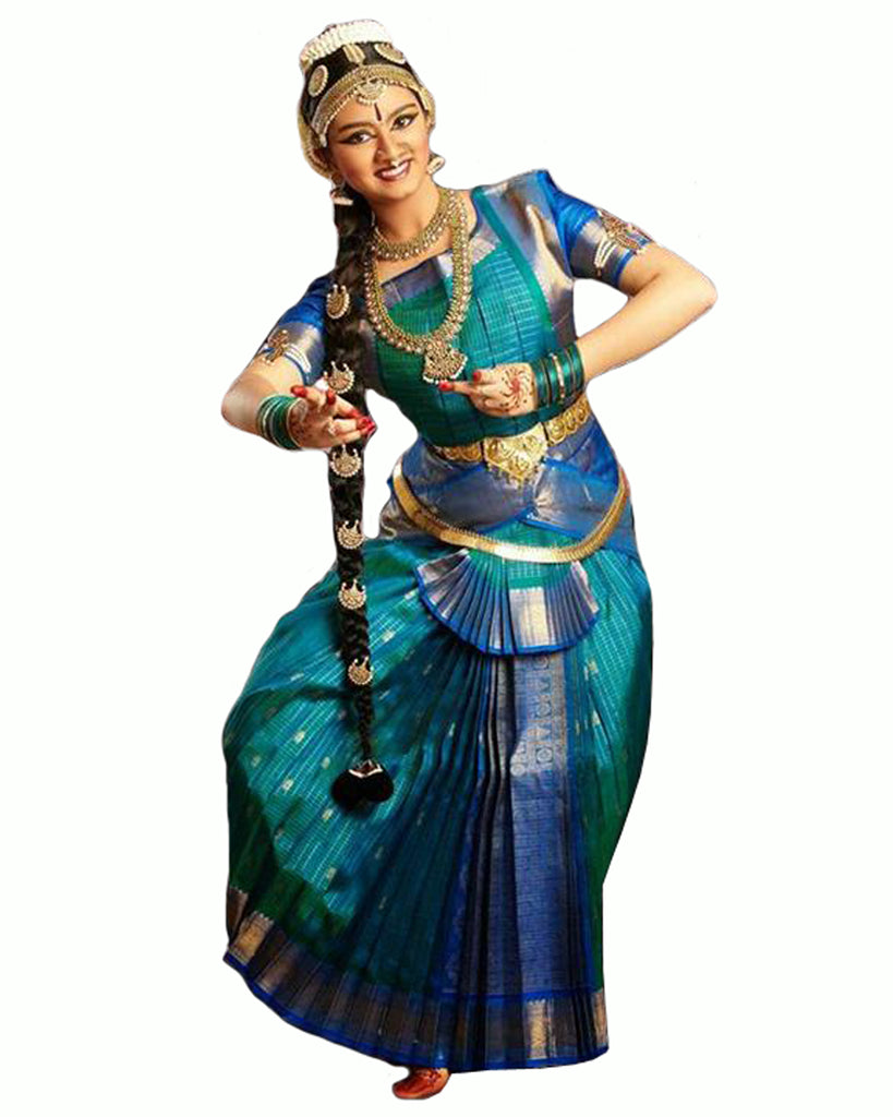 Royal Blue Folk Dance Dress – Sulbha Fashions