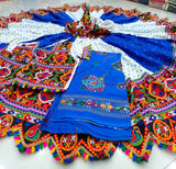 Navratri Special Blue & White Color Traditional Chaniya Choli