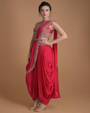 Beautiful Red Color Tapeta Silk Designer Salwar Suit for Special Occasion