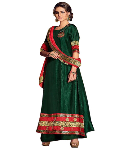 Designer Green Palazzo Suit