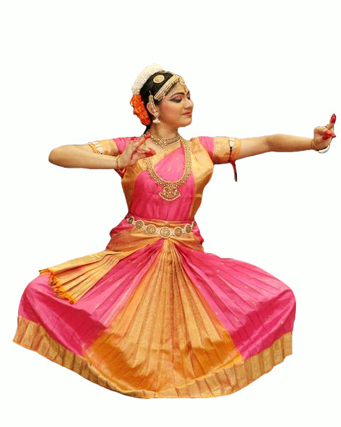 Light Pink & Orange Folk Dance Dress
