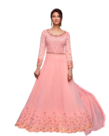 Party Wear Light Pink Georgette Salwar Suit