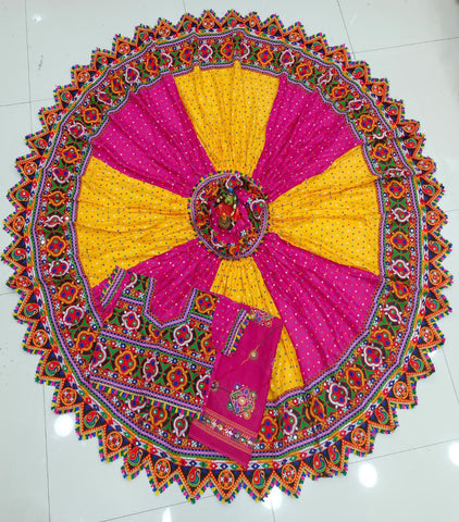 Navratri Special Yellow & Pink Color Traditional Chaniya Choli