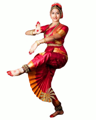 Red & Yellow Bhatatnatyam Dance Dress