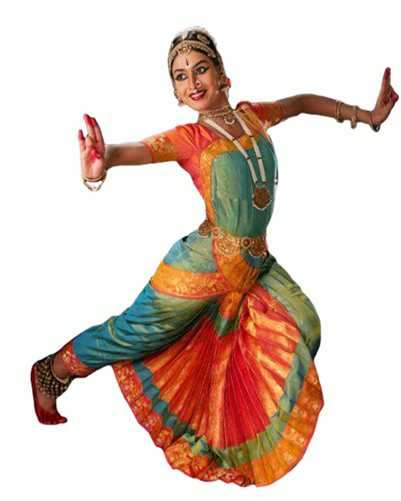 Orange & Sea Green Folk Dance Dress Orange & Sea Green Folk Dance Dress
