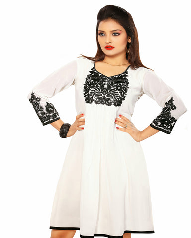 Trendy Look White Color Midi