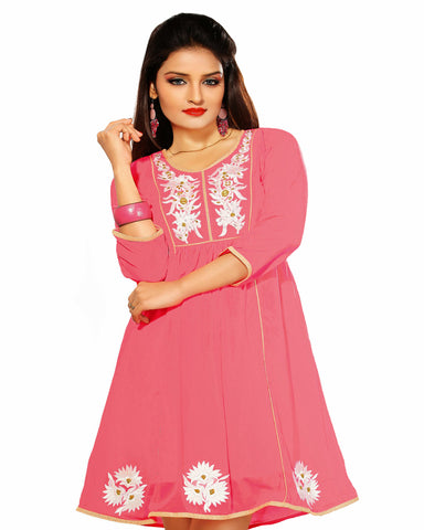 Trendy Look Peach Color Midi