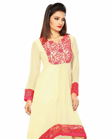 Trendy Look Cream Color Midi