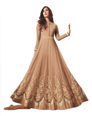 Party Wear Gold Net Salwar Suit
