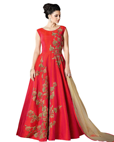 Red Designer Long Gown
