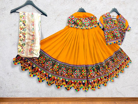Navratri Special Yellow Color Traditional Chaniya Choli