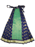 Blue & Golden Bhatatnatyam Dance Dress