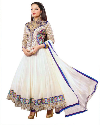 Rich Look White Anarkali Salwar Suit