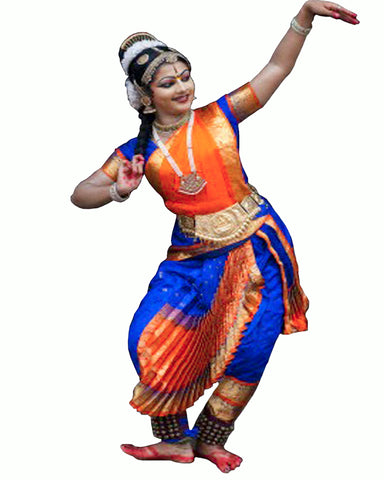 Orange & Blue Classical Dance Dress