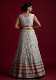 Beautiful Grey Georgette Designer Lehenga Choli