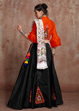 Navratri Special Black and Orange Designer Lehenga Choli