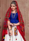 Navratri Special White and Blue Designer Lehenga Choli
