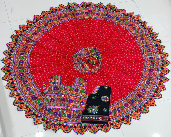 Navratri Special Red Color Traditional Chaniya Choli