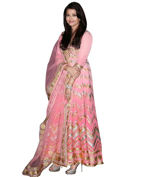 Aishwarya Rai in Pink Color Anarkali Suit