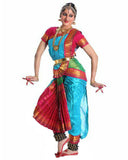 Sky Blue And Red Dress Andhra Natyam Dance Dress