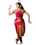 Pink And Gold Classical Dance Bharatanatyam Dress