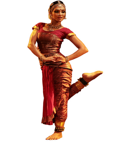 Maroon Classical Dance Bharatanatyam Dress