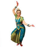 Blue Classical Dance Bharatanatyam Dress