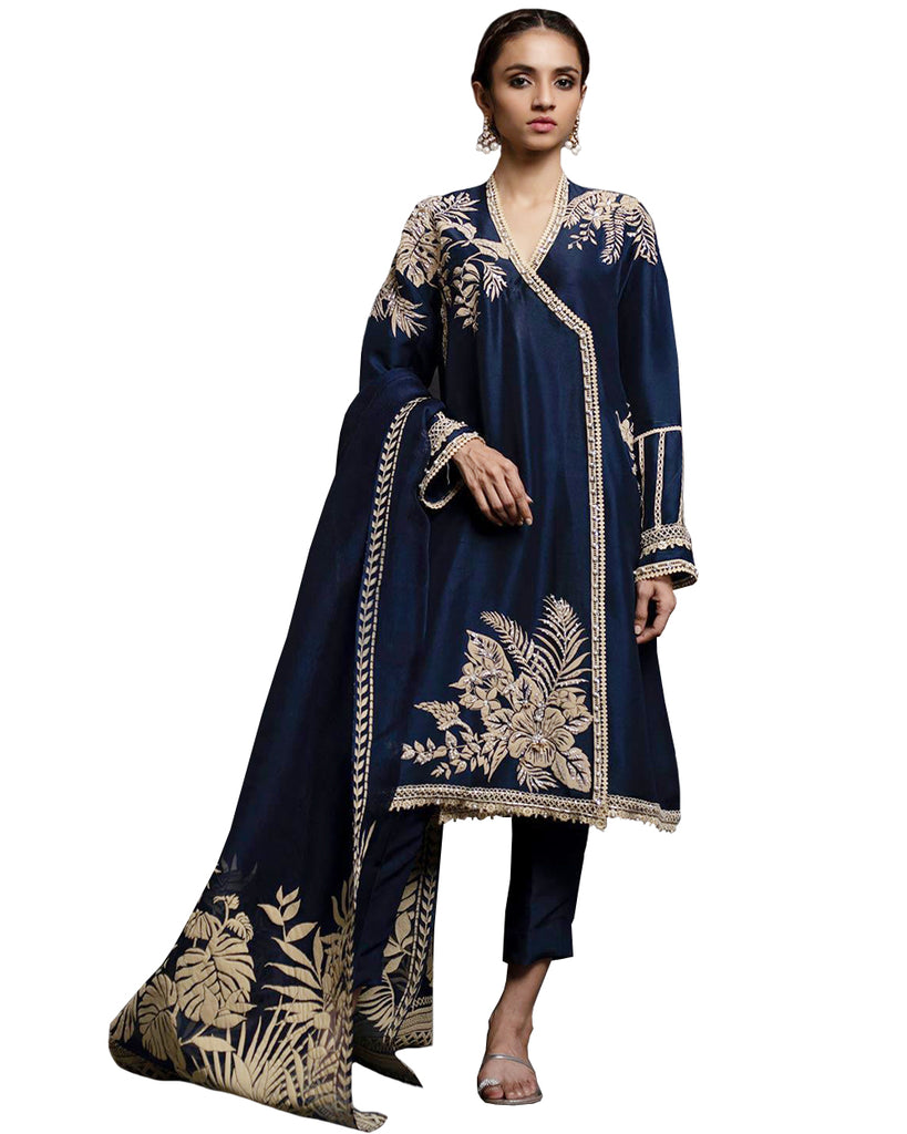 Designer Navy Blue Color Pakistani Suit Sulbha Fashions Designer Navy Blue Color Pakistani Suit Sulbha Fashions