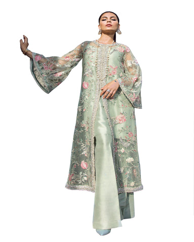 Designer Sky Color Pakistani Suit