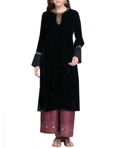 Designer Black And Purple Color Pakistani Suit