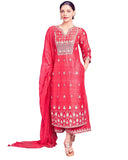 Designer Pink Color Silk Pakistani Suit