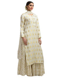 Designer Off-White Color Borcade Pakistani Suit