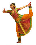 Pink And Yellow Color Bhatatnatyam Dance Dress