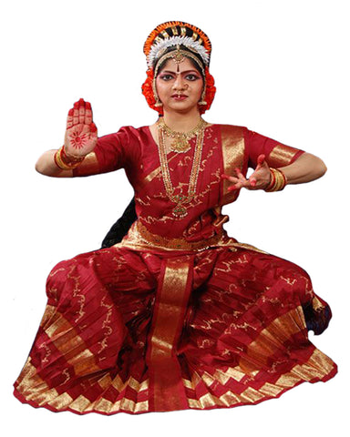 Lucknow Gharana Dress with White and Sky-Blue Color - Kathak Dancer  Sangeeta Majumder