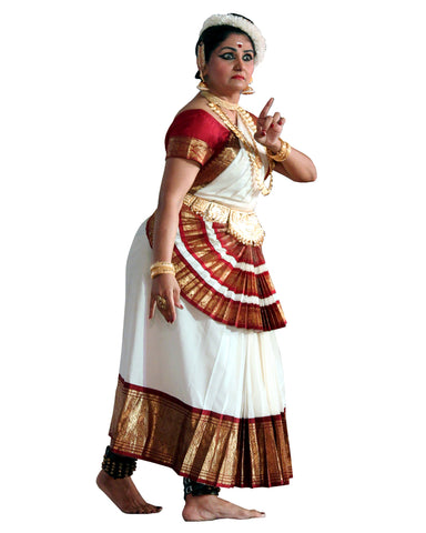 White And Red Folk Dance Dress