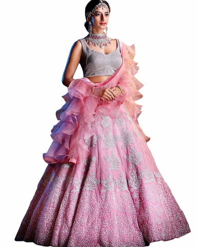 Pink Color Designer Lehenga