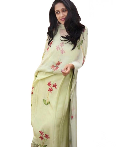 Green Color Churidar Salwar Kameez