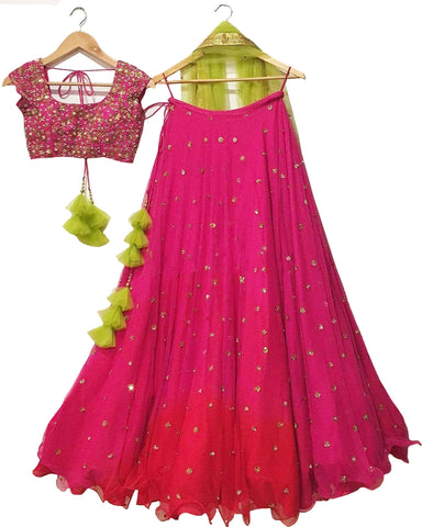 Purple Designer Embroidered Tissue Net Gown Sulbha Fashions Purple Designer Embroidered Tissue Net Gown Sulbha Fashions