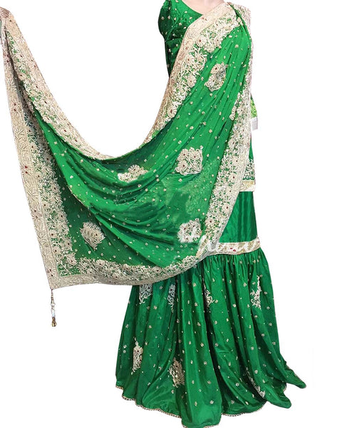 Green Silk Garara