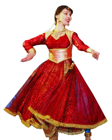 Kathak Red Dance Dress