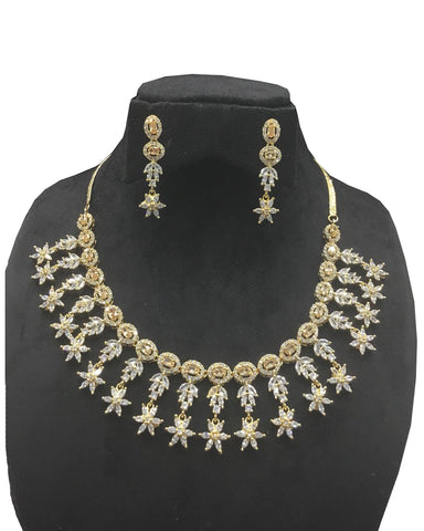 Gold Finished Crystal Stone Set