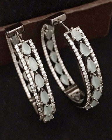 Party Wear White, Sky Zircon Stone Baali