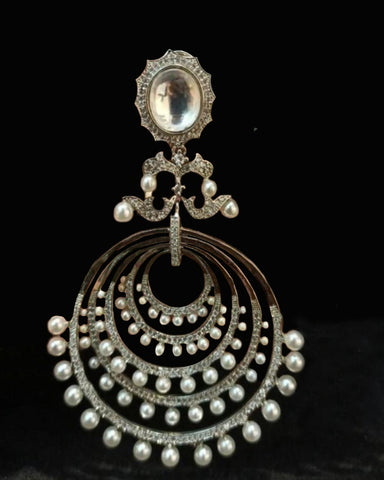 Party Wear White Pearls Earrings