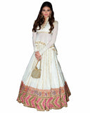 Bollywood White Color Athiya Shetty Anarkali Gown