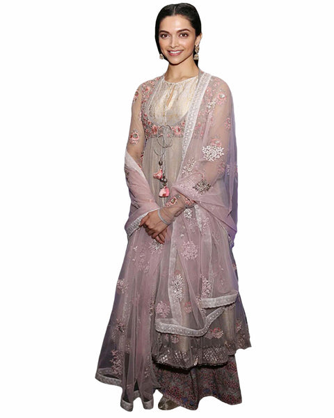 Bollywood Pink Color Deepika Padukone Anarkali Gown