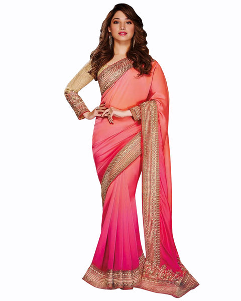 Tamanna Pink Color Gorgeous saree