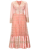 Peach Color Gota Patti Anarkali Gown