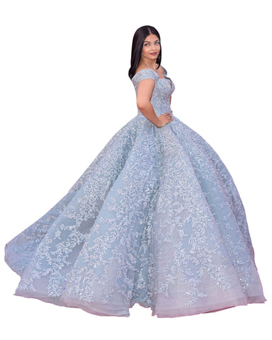 Bollywood Dress Sky Color Aiswarya Designer gown